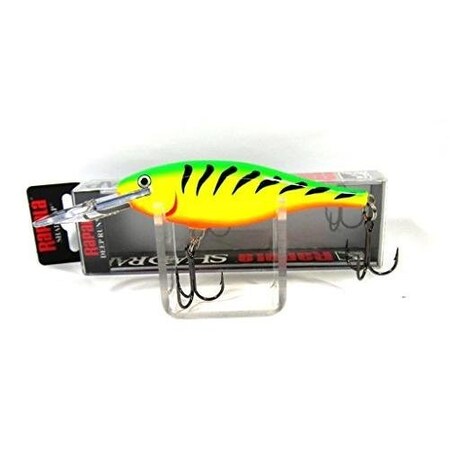 Rapala Shad Rap Crankbait, 3 18, 38 Oz, Firetiger, Floating SR08FT